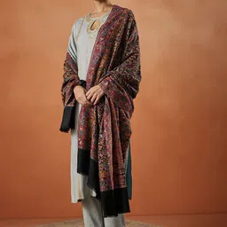 Pashmoda Women Floral Woven Design Shawl-picture-29