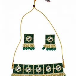 Opal Touch Gold Plated & Cubic Zirconia Studded Jewellery Set image 2