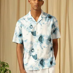 4 TRIPLE O FIVE O BY MUFTI Men Floral Printed Casual Shirt image 5