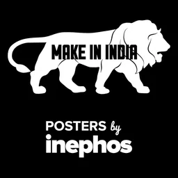 Inephos Black & Orange-Coloured Typography Printed Paper Creative Artwork Sticker image 3