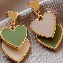 Nitant Heart Shaped Drop Earrings image 3