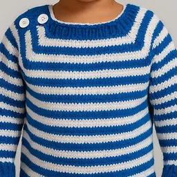 WINDROP SOLUTIONS Kids Open Knit Round Neck Pullover image 3