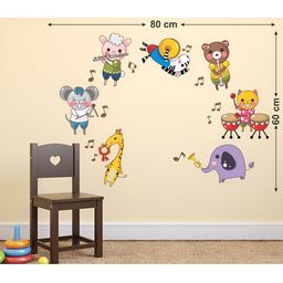 LANSTICK Cartoon Music Notes & Character Print Wall Sticker-picture-2