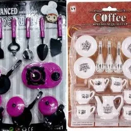 Plastic Kitchen Play Set with Coffee Play Set for Children,Girls,Boys and Kids-image-32