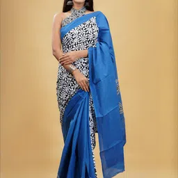 Pinkcity Trade World Pure Cotton Block Print Saree-picture-23