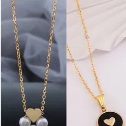 SZN Set Of 2 Gold-Plated Beaded Enamelled Necklace-image-31