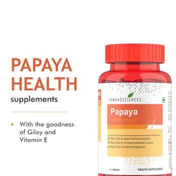 Immunosciences Papaya Tablets With Vitamin E - 60 Tablets image 2