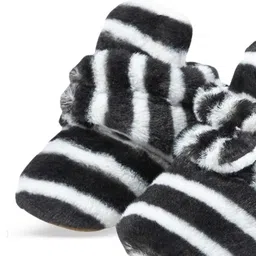 NESKA MODA Kids Striped Cotton Booties image 2
