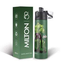 Milton Green & Black Single Stainless Steel Typography Double Wall Vacuum Water Bottle-image-54