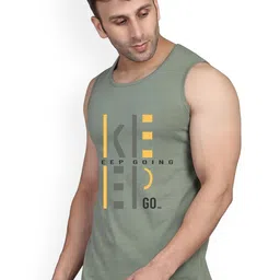 SLOWLORIS Pack Of 2 Printed Gym Vests VSL26 CMB(CHS BLACK)(KEEP LGTGREEN) image 4