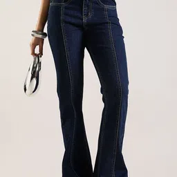 zayla Women Bootcut Mid-Rise Stretchable Jeans-image-77