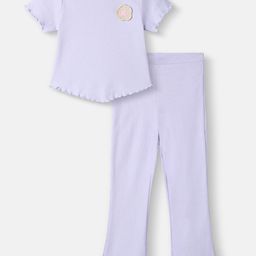 Nauti Nati Girls Crochet Patch Top With Trousers-picture-24