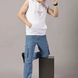 LEON Men Graphic Printed Hooded Sweatshirt image 4