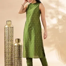 Anouk Women Ethnic Motifs Printed Regular Kurta with Trousers image 5