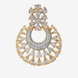 Kushal's Fashion Jewellery Gold-Plated Spherical Shaped Zircon Studded Drop Earrings image 2