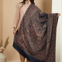 Zamour Women Floral Woven Design Shawl-picture-30