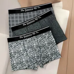 The Roadster Lifestyle Co Pack Of 3 Printed Breathable Trunks-picture-43