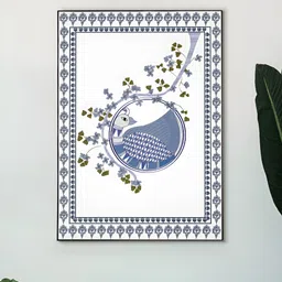 nestroots White & Blue 1 Piece Canvas Religious Wall Paintings-image-98