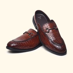 yoho Men Textured PU Loafers-picture-14