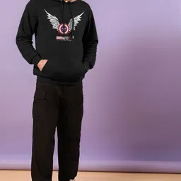 TOGS & TERRE Men Printed Hooded Sweatshirt image 3