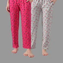 Women Pack Of 2 Relaxed-Fit Casual Wear Lounge Pants/Pyjama-image-62