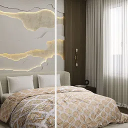 Monte Carlo Mustard & White Ethnic Motifs AC Room 120 GSM Double Bed Comforter-image-41