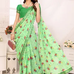 KALINI Floral Printed Woven Design Zari Saree-picture-37
