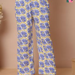 TAG 7 Pack Of 2 Printed Cotton Mid-Rise Lounge Pants-picture-1