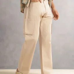 Thomas Scott Men Smart Mid-Rise Cotton Cargos Trousers-image-4