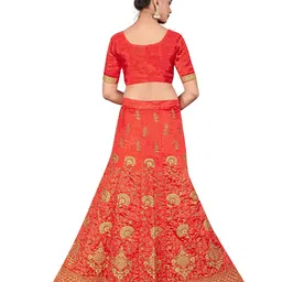 Maroosh Embellished Thread Work Unstitched Lehenga & Blouse With Dupatta image 5