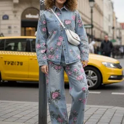 bebe Printed Shirt Collar Shirt & Trousers Co-Ords-image-18