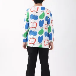 Anthrilo Boys Apple Pear Printed Round Neck Long Sleeves T-shirt With Joggers image 2