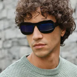 French Accent Men Rectangle Sunglasses with Polarised Lens SW25_FASG1138 image 2