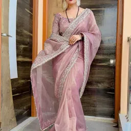 Being Naari Embellished Zari Net Heavy Work Saree-picture-35