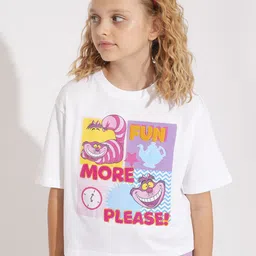 Vero Moda Girls Graphic Printed Round Neck Cotton T-Shirt-picture-16