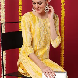 KALINI Women Embroidered Thread Work Kurta-picture-11