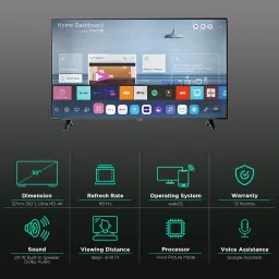 Croma 127 cm (50 inch) 4K Ultra HD LED Smart WebOS TV with Dolby Audio image 3