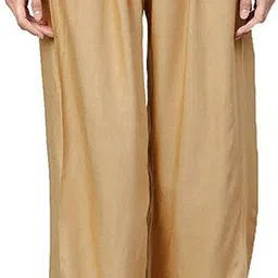 pfh Women Regular Fit Gold Viscose Rayon Trousers-picture-25