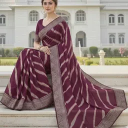 Moda Rapido Leheriya Pure Georgette Leheriya Saree With Blouse Piece image 3