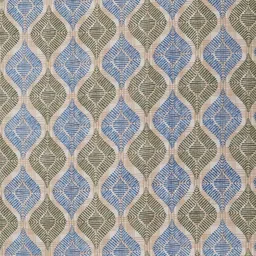 HARYANA HOOPS Blue & Green Printed 220 TC Cotton Single Bedsheet Set 1.53 m x 2.60 m image 3