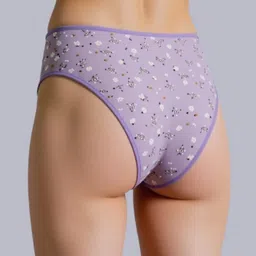 Eden Pack Of 3 Printed Pure Cotton Mid-Rise Hipster Briefs image 4