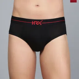 HRX by Hrithik Roshan Pack Of 2 Mid Rise Basic Briefs HRX_BRF_002_BLK_MRN_2PC-picture-41