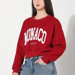 SHOWOFF Women Red Printed Cotton Tops image 3