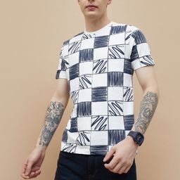 Fame Forever by Lifestyle Men Geometric Printed Round Neck Cotton T-shirt-picture-34