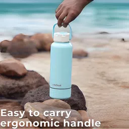 MELBIFY Blue & Grey Single Stainless Steel Solid Double Wall Vacuum Water Bottle image 4