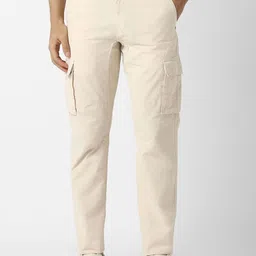 VAN HEUSEN DENIM LABS Men Crop Fit Cargo Trousers-picture-15