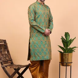 Sydney Heights Men Regular Kurta with Dhoti Pants image 3