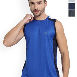 FTX Pack Of 4 Color Blocked Round Neck Gym Vests 709-9_709-10_709-11_709-16-S-picture-12