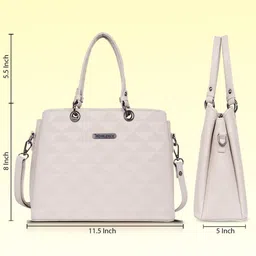 Womanix PU Handheld Bag with Quilted image 4