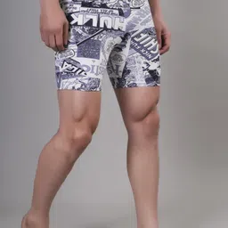 apraaparmaa Swim shorts with zipper pockets Printed Men Swim Bottom Multicolor Swimsuit image 4